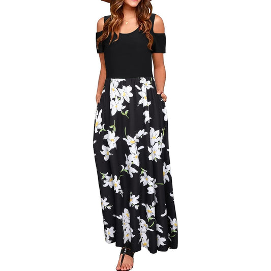Women's Summer Off-the-Shoulder Maxi Dress