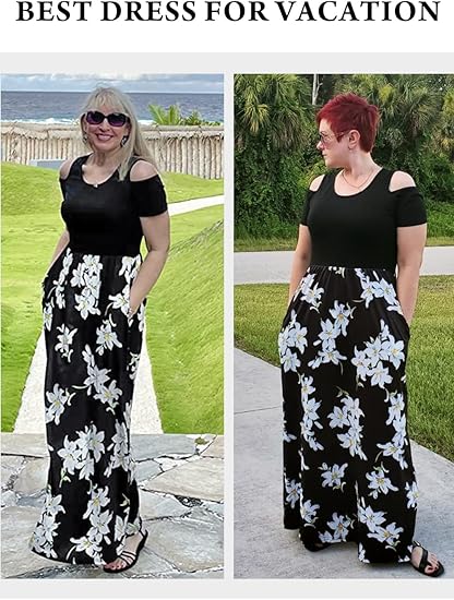 Women's Summer Off-the-Shoulder Maxi Dress